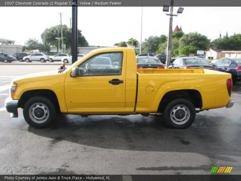 Yellow / Medium Pewter 2007 Chevrolet Colorado LS Regular Cab