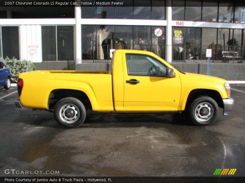 Yellow / Medium Pewter 2007 Chevrolet Colorado LS Regular Cab