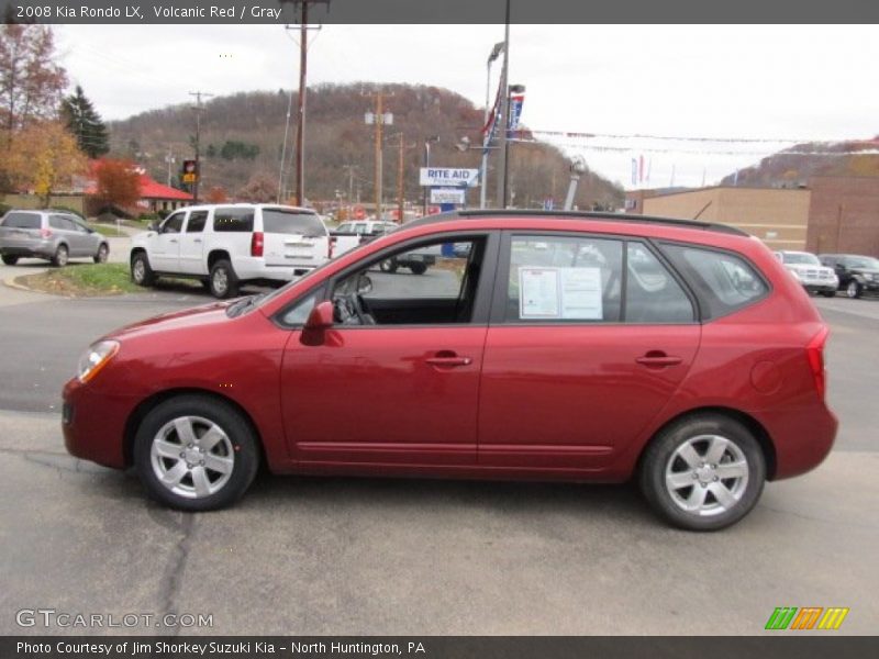 Volcanic Red / Gray 2008 Kia Rondo LX