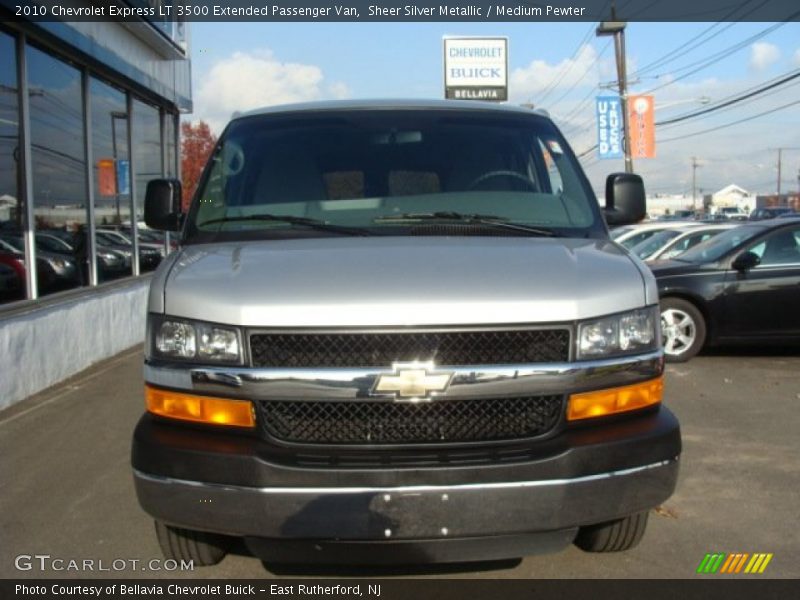 Sheer Silver Metallic / Medium Pewter 2010 Chevrolet Express LT 3500 Extended Passenger Van