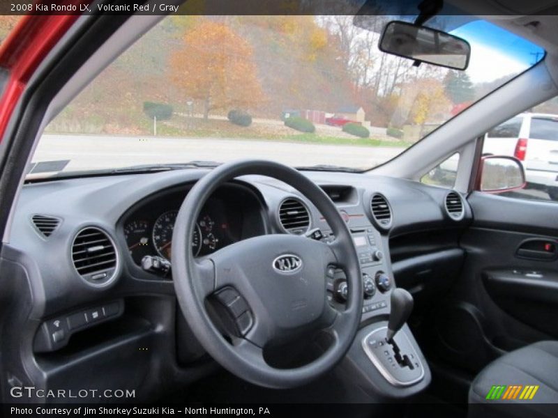 Volcanic Red / Gray 2008 Kia Rondo LX