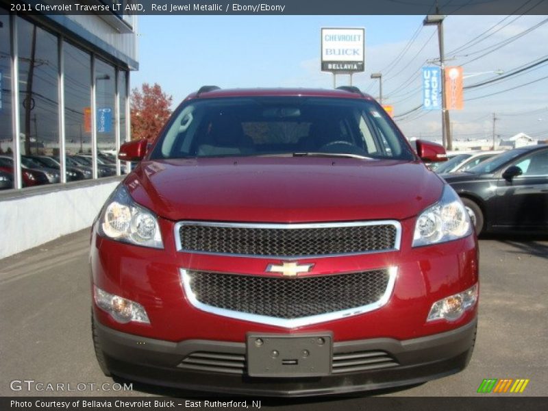 Red Jewel Metallic / Ebony/Ebony 2011 Chevrolet Traverse LT AWD