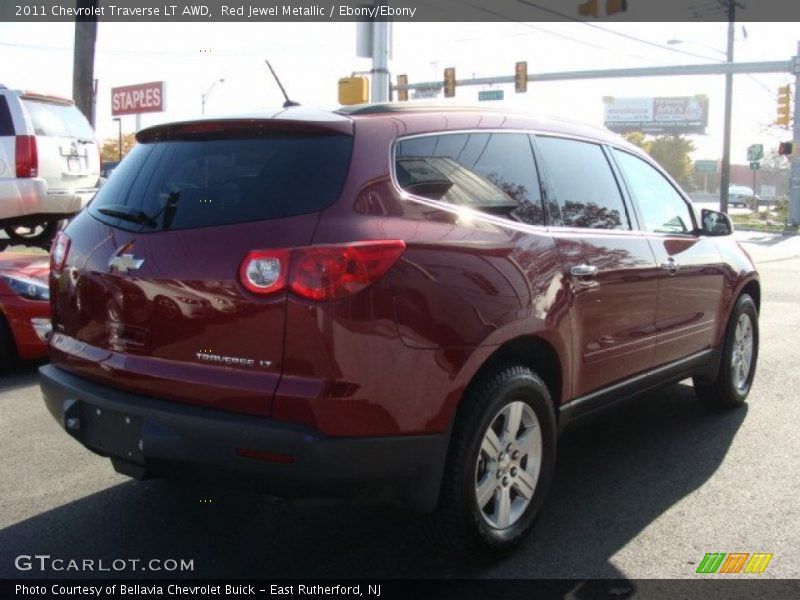 Red Jewel Metallic / Ebony/Ebony 2011 Chevrolet Traverse LT AWD