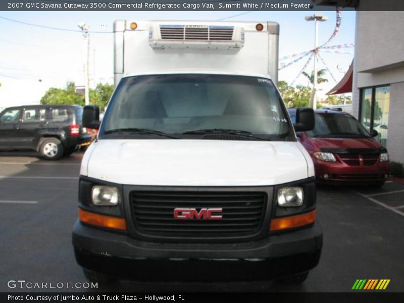 Summit White / Medium Pewter 2007 GMC Savana Cutaway 3500 Commercial Refrigerated Cargo Van