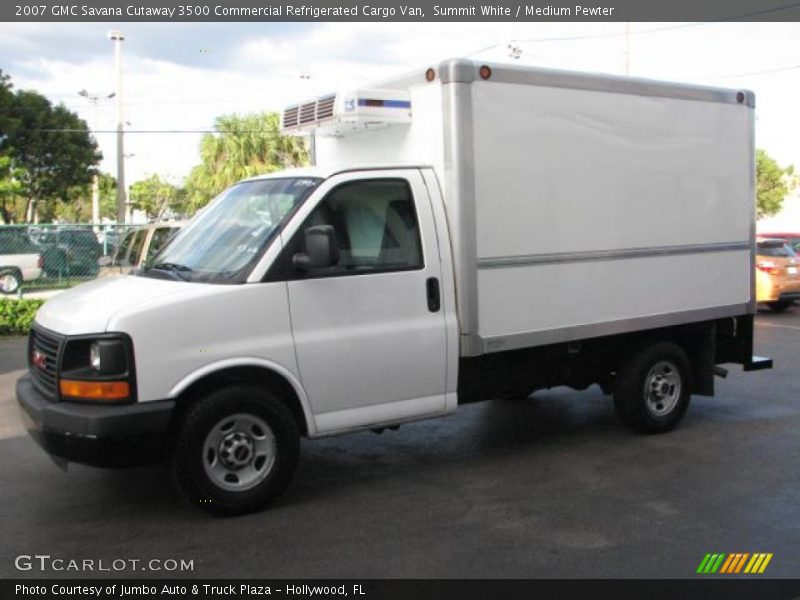 Summit White / Medium Pewter 2007 GMC Savana Cutaway 3500 Commercial Refrigerated Cargo Van