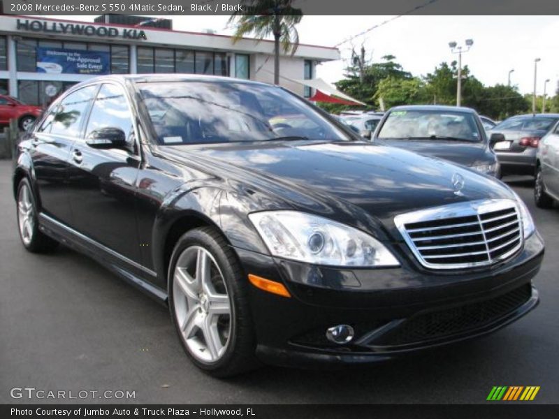 Black / Black 2008 Mercedes-Benz S 550 4Matic Sedan