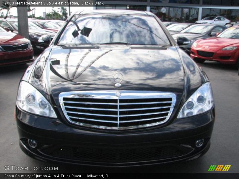 Black / Black 2008 Mercedes-Benz S 550 4Matic Sedan