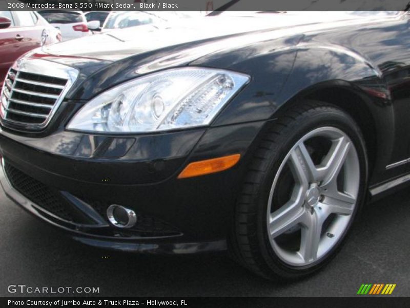 Black / Black 2008 Mercedes-Benz S 550 4Matic Sedan