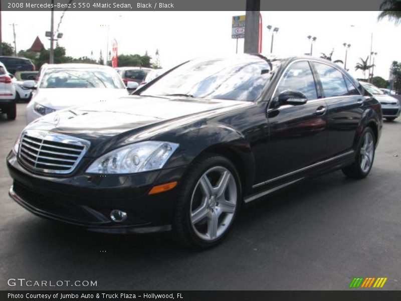 Black / Black 2008 Mercedes-Benz S 550 4Matic Sedan