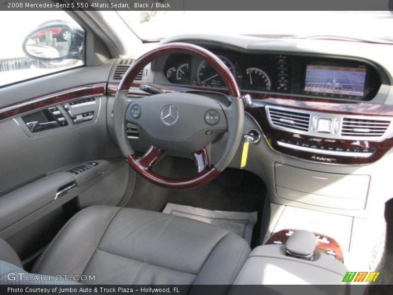 Black / Black 2008 Mercedes-Benz S 550 4Matic Sedan