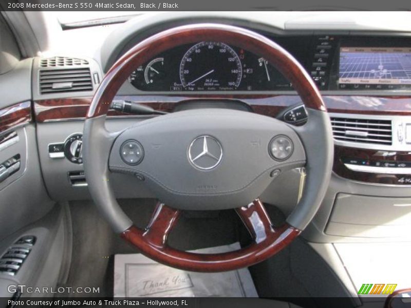 Black / Black 2008 Mercedes-Benz S 550 4Matic Sedan