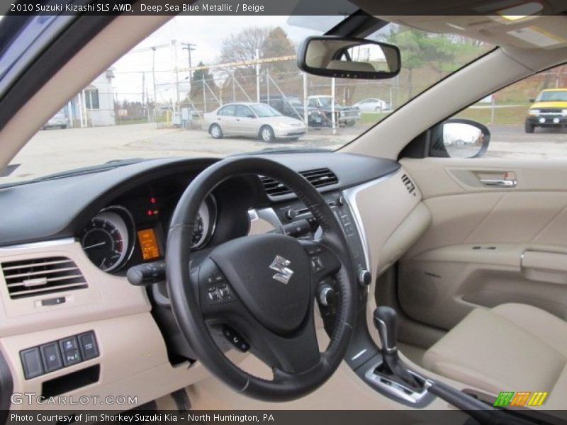 Deep Sea Blue Metallic / Beige 2010 Suzuki Kizashi SLS AWD