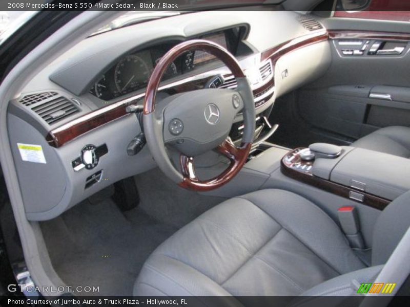 Black / Black 2008 Mercedes-Benz S 550 4Matic Sedan