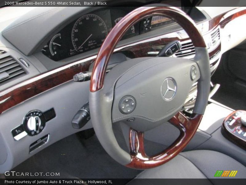 Black / Black 2008 Mercedes-Benz S 550 4Matic Sedan