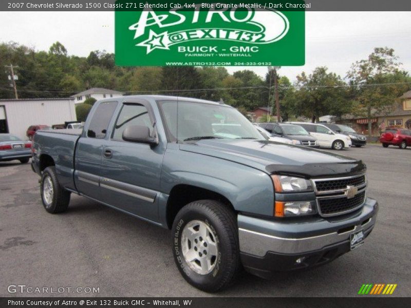 Blue Granite Metallic / Dark Charcoal 2007 Chevrolet Silverado 1500 Classic Z71 Extended Cab 4x4