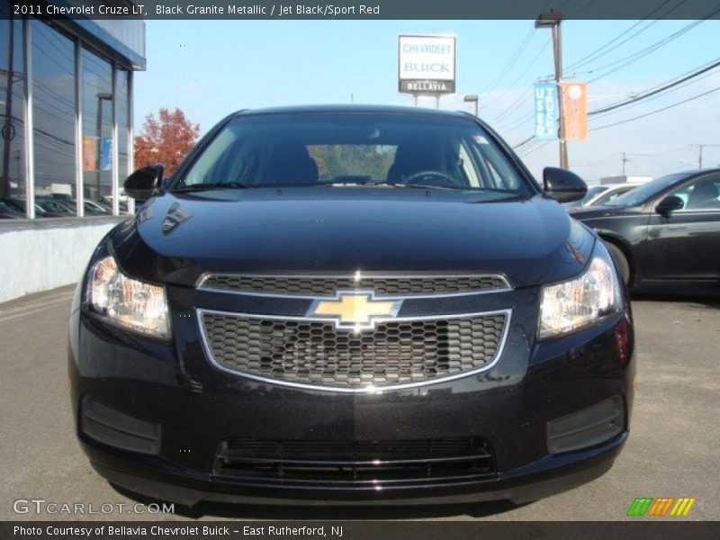 Black Granite Metallic / Jet Black/Sport Red 2011 Chevrolet Cruze LT