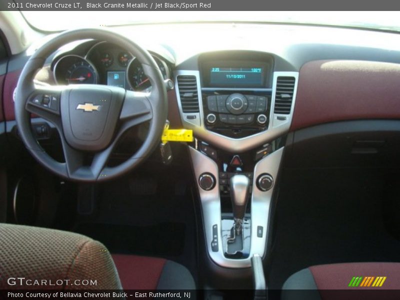Black Granite Metallic / Jet Black/Sport Red 2011 Chevrolet Cruze LT