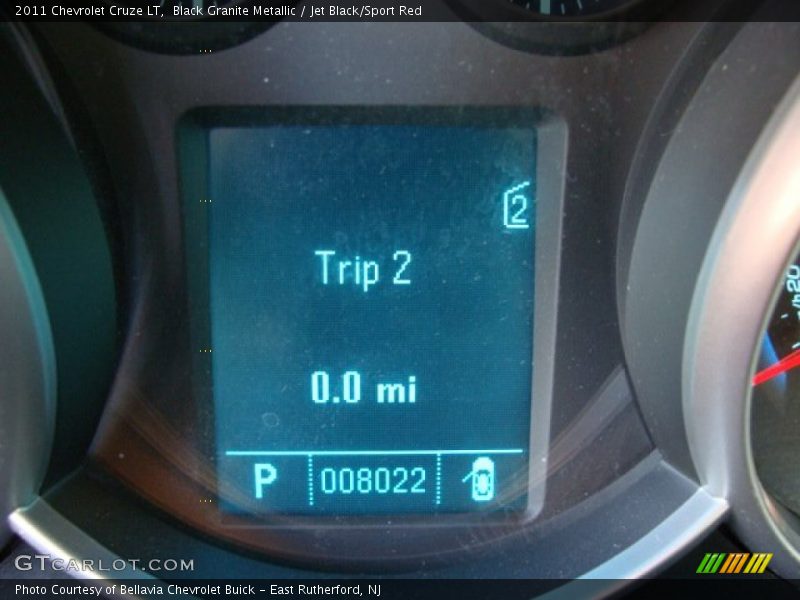 Black Granite Metallic / Jet Black/Sport Red 2011 Chevrolet Cruze LT