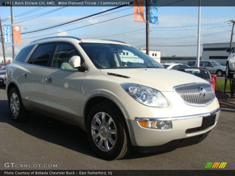White Diamond Tricoat / Cashmere/Cocoa 2011 Buick Enclave CXL AWD