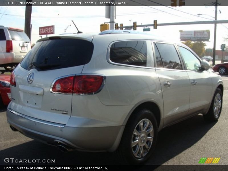 White Diamond Tricoat / Cashmere/Cocoa 2011 Buick Enclave CXL AWD