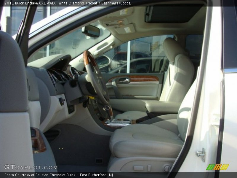 White Diamond Tricoat / Cashmere/Cocoa 2011 Buick Enclave CXL AWD