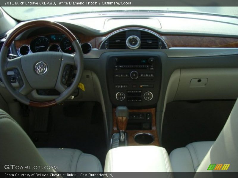 White Diamond Tricoat / Cashmere/Cocoa 2011 Buick Enclave CXL AWD