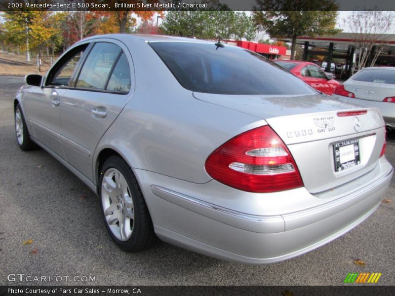 Brilliant Silver Metallic / Charcoal 2003 Mercedes-Benz E 500 Sedan