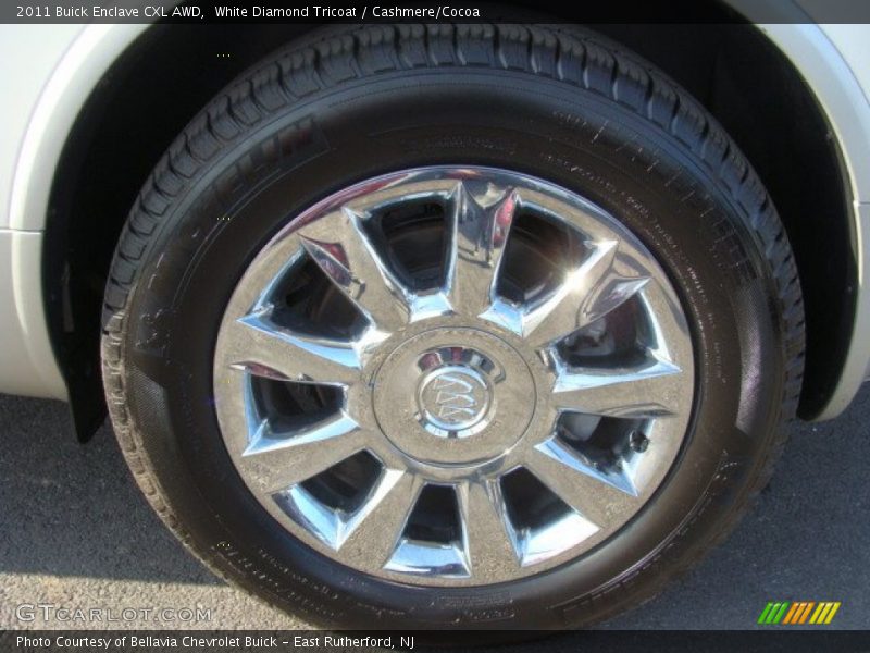 White Diamond Tricoat / Cashmere/Cocoa 2011 Buick Enclave CXL AWD