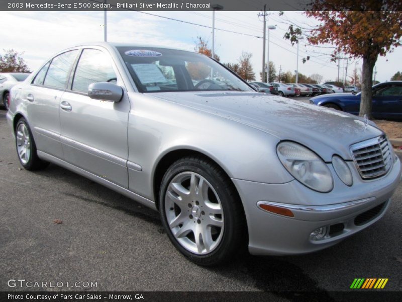 Brilliant Silver Metallic / Charcoal 2003 Mercedes-Benz E 500 Sedan