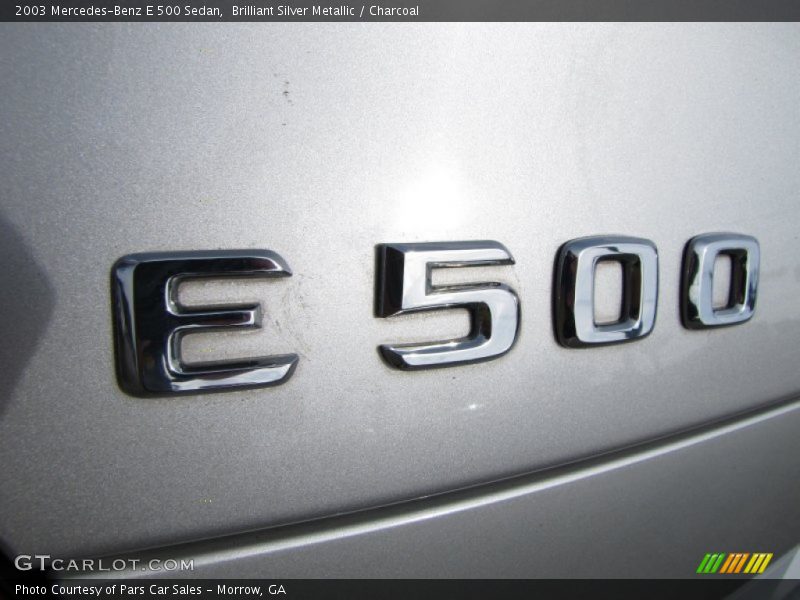Brilliant Silver Metallic / Charcoal 2003 Mercedes-Benz E 500 Sedan