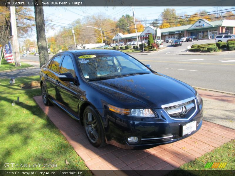 Royal Blue Pearl / Taupe 2008 Acura TL 3.2