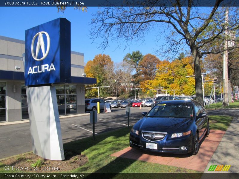 Royal Blue Pearl / Taupe 2008 Acura TL 3.2