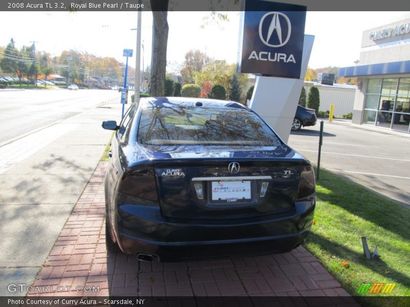 Royal Blue Pearl / Taupe 2008 Acura TL 3.2