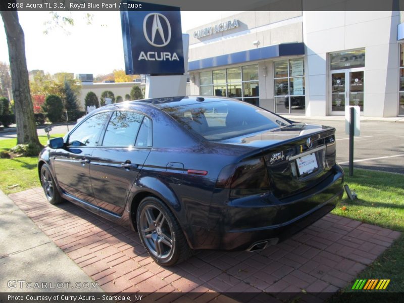 Royal Blue Pearl / Taupe 2008 Acura TL 3.2