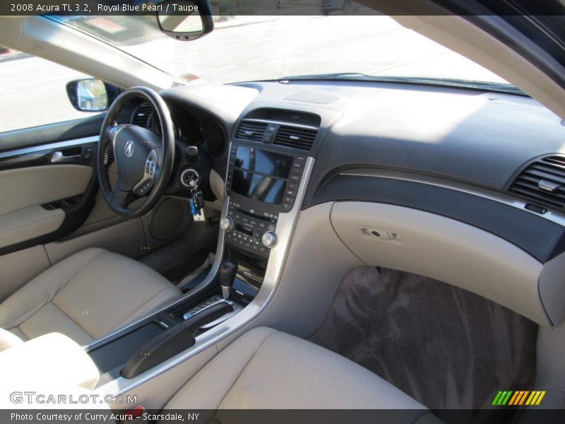 Royal Blue Pearl / Taupe 2008 Acura TL 3.2