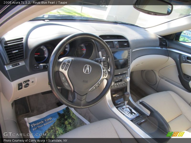 Royal Blue Pearl / Taupe 2008 Acura TL 3.2