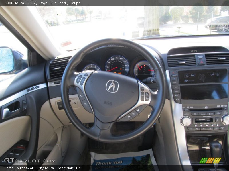 Royal Blue Pearl / Taupe 2008 Acura TL 3.2
