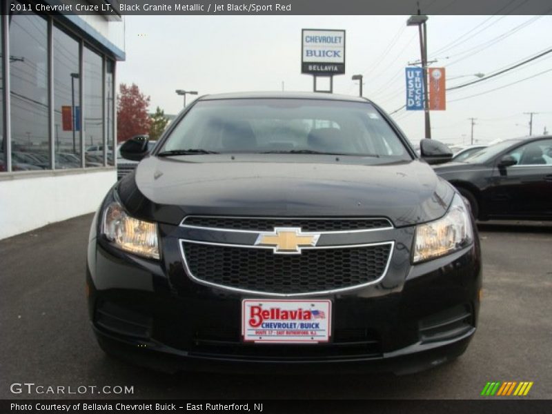Black Granite Metallic / Jet Black/Sport Red 2011 Chevrolet Cruze LT