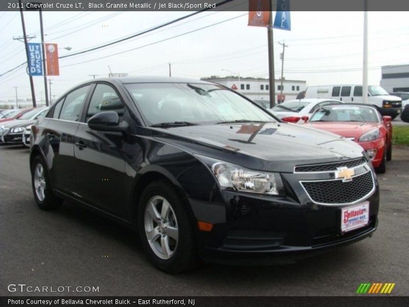 Black Granite Metallic / Jet Black/Sport Red 2011 Chevrolet Cruze LT
