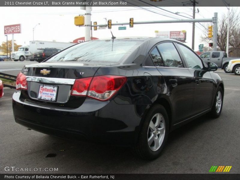 Black Granite Metallic / Jet Black/Sport Red 2011 Chevrolet Cruze LT