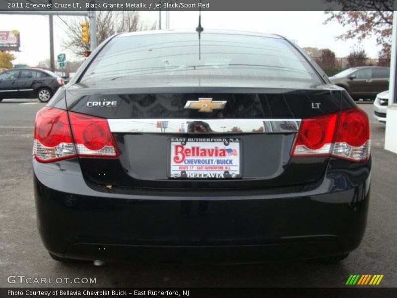 Black Granite Metallic / Jet Black/Sport Red 2011 Chevrolet Cruze LT