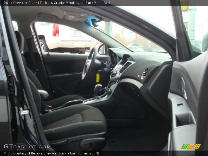 Black Granite Metallic / Jet Black/Sport Red 2011 Chevrolet Cruze LT