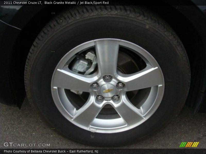 Black Granite Metallic / Jet Black/Sport Red 2011 Chevrolet Cruze LT