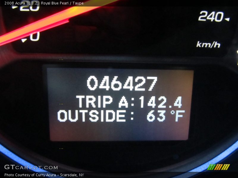 Royal Blue Pearl / Taupe 2008 Acura TL 3.2