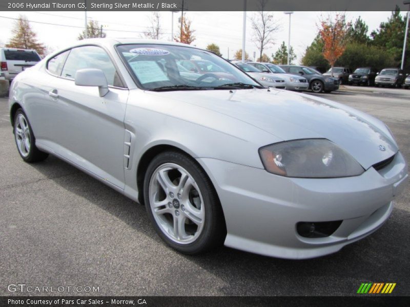 Sterling Silver Metallic / Black 2006 Hyundai Tiburon GS