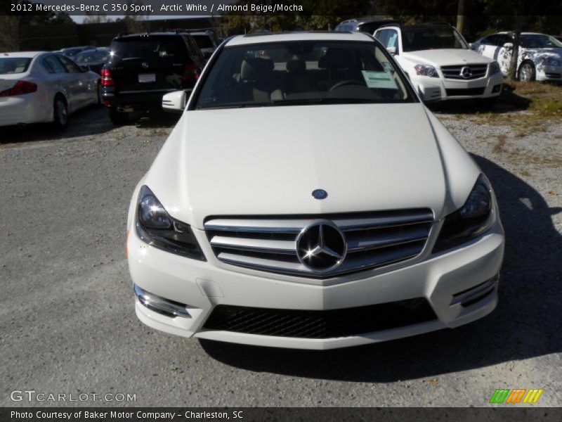 Arctic White / Almond Beige/Mocha 2012 Mercedes-Benz C 350 Sport