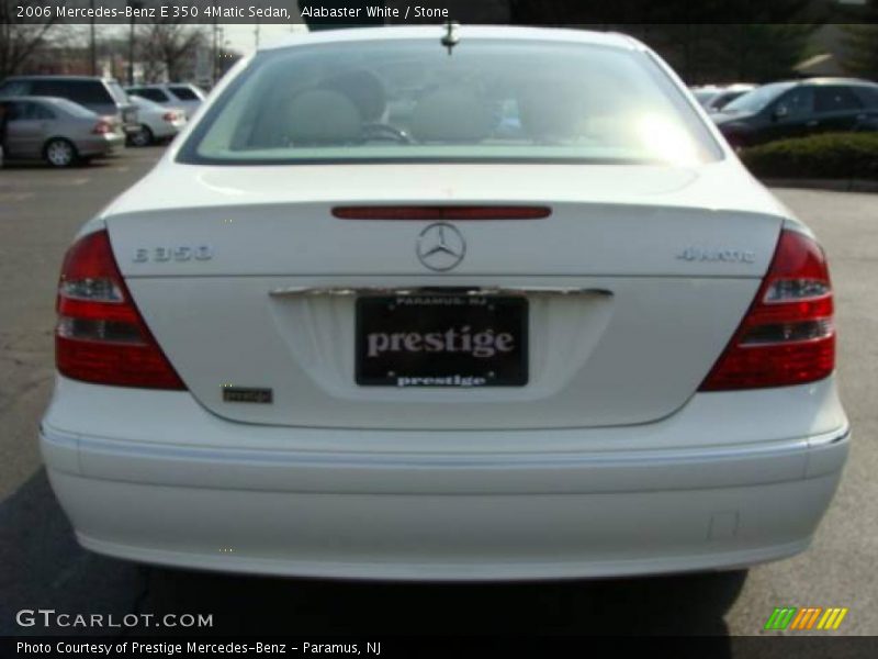 Alabaster White / Stone 2006 Mercedes-Benz E 350 4Matic Sedan