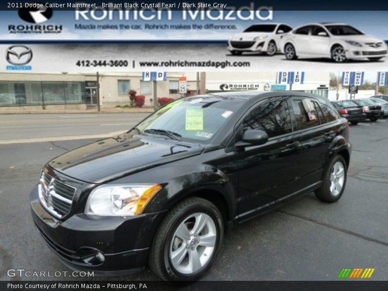 Brilliant Black Crystal Pearl / Dark Slate Gray 2011 Dodge Caliber Mainstreet