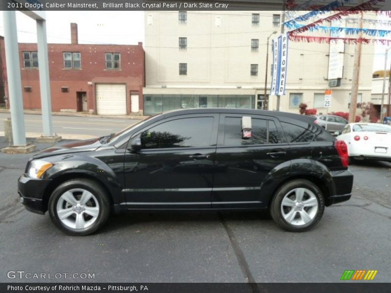 Brilliant Black Crystal Pearl / Dark Slate Gray 2011 Dodge Caliber Mainstreet