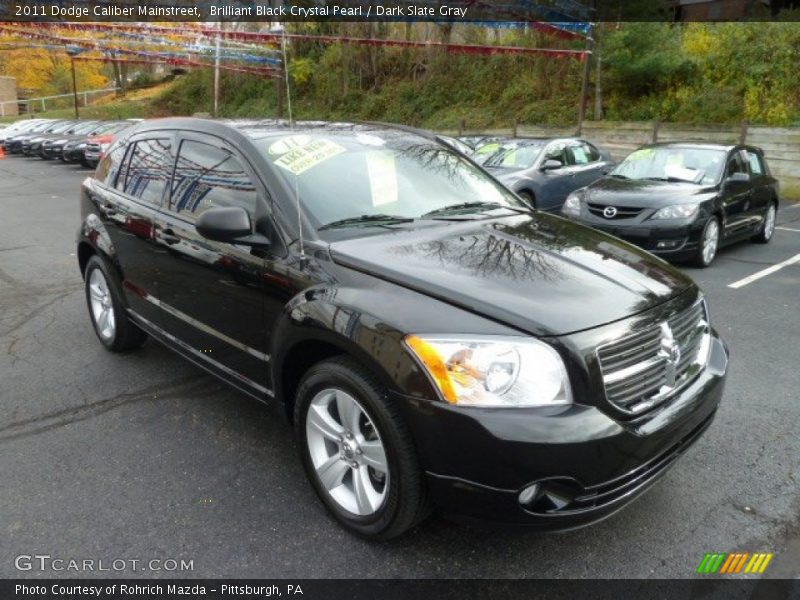 Brilliant Black Crystal Pearl / Dark Slate Gray 2011 Dodge Caliber Mainstreet